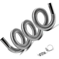 AYUSEB 200 CM Abgasschlauch für Stromerzeuger, Edelstahl Abgasrohr 25mm Diesel Auspuff Abgasrohrleitungen, mit 2 Schellen Standheizung Kraftstofftank Auspuffrohr Schalldämpfer Heizung 200-1 Angebot bei HelloDeals