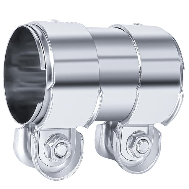XHYASD 55 mm Auspuffschelle Edelstahl Rohrverbinder, Universal Auspuffschelle, Auto Auspuff Schellen, Krümmerschelle Reparaturschelle Verbindung (Ø 55mm / L: 95mm)