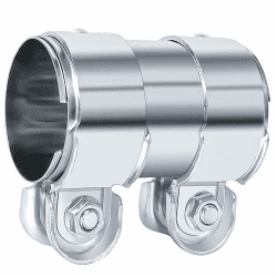 XHYASD 55 mm Auspuffschelle Edelstahl Rohrverbinder, Universal Auspuffschelle, Auto Auspuff Schellen, Krümmerschelle Reparaturschelle Verbindung (Ø 55mm / L: 95mm) Angebot bei HelloDeals