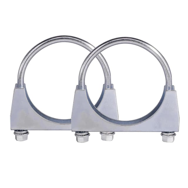 2 Stück Bügelschelle M8 Rohrschelle Ø52-80 mm Spezialschelle für Auspuffrohr U-förmige Verzinkter Rohrklemmbügel (80mm)
