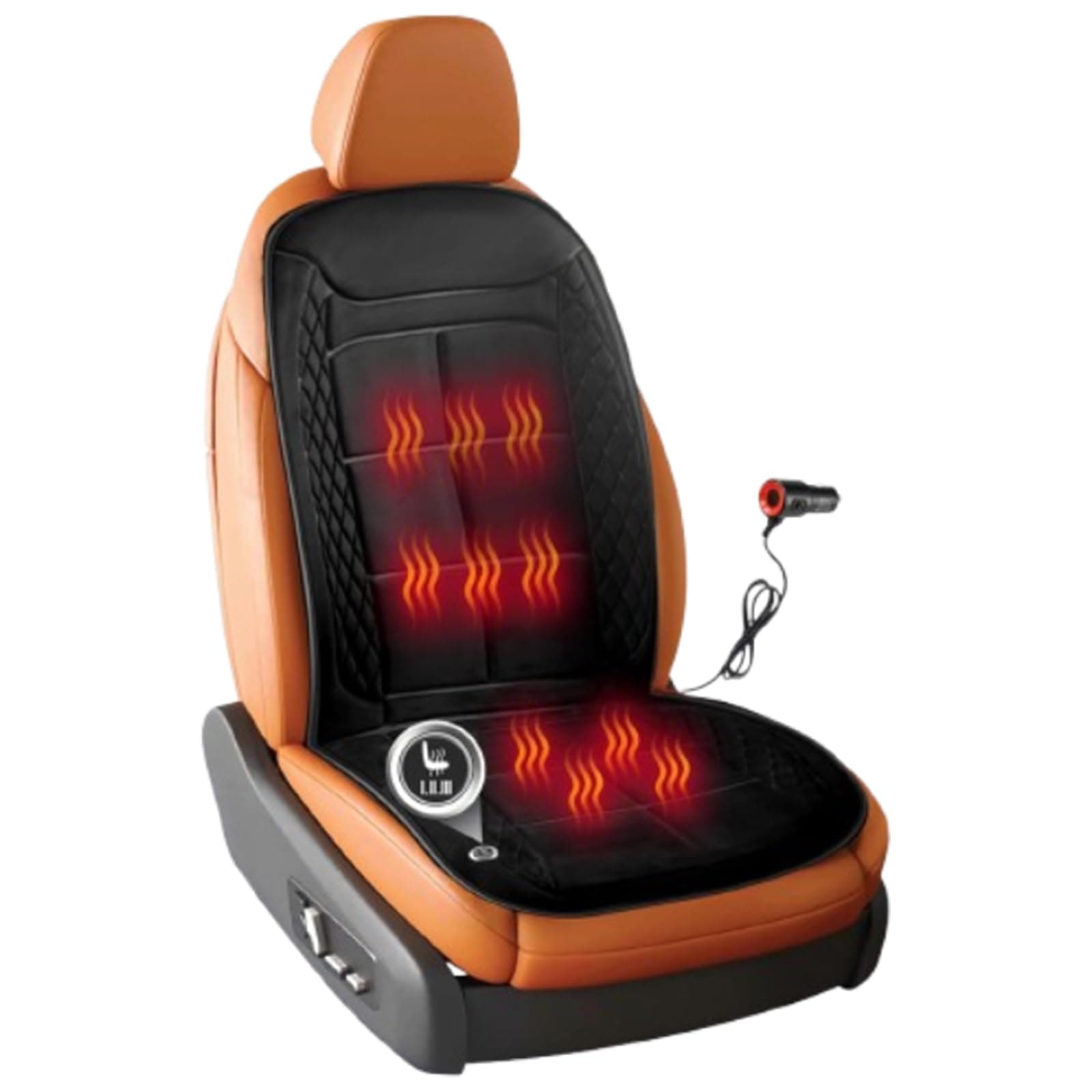 Kosinso Sitzmatte Auto, Winter Autositz Auflage Mit Voller Rückenlehne Autositzbezüge Passend Warm Bequem Weich Plüsch zum Fahren im Winter, Universell Passend (1)