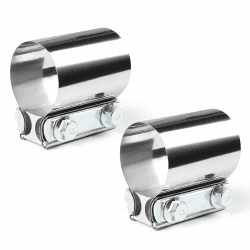 LALAGO Auspuffschelle, 2 Stück Edelstahl Rohrverbinder, Auspuff Schellen Klemmen mit Doppelschelle, Universal Korrosionsbeständig Auspuffrohrklemme für Auspuffrohr (Ø 45mm / L: 76,2mm) Angebot bei HelloDeals