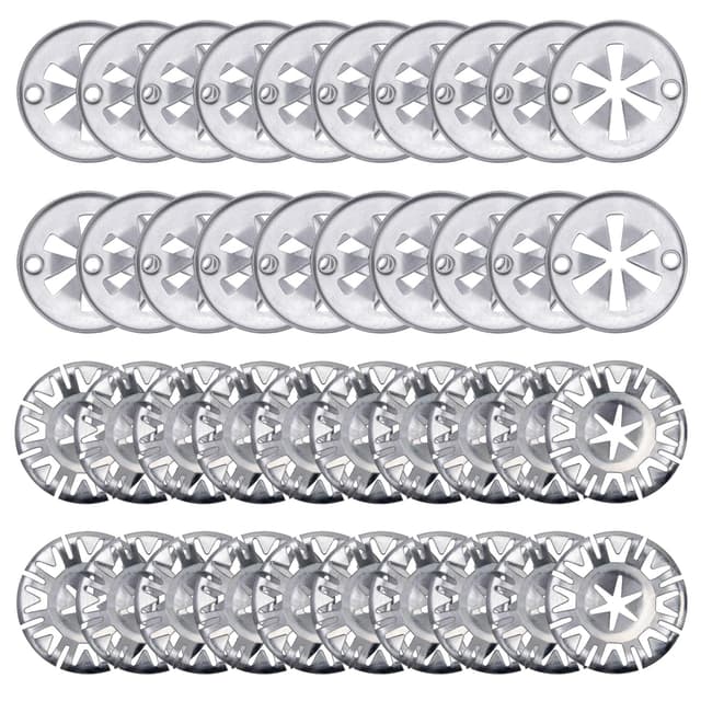 Xynovate 40 PCS Klemmscheiben, 30mm Hitzeschutzblech Reparatursatz, Metall Star Befestigung Hitzeblech, zur Befestigung von Clips Hitzeschildern Unter der Haube für VW, Verschiedene Autos