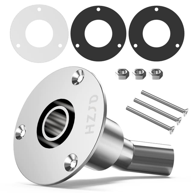 HZJD Durch Rumpf Auspuff Hautanpassung, 24mm Edelstahl 316, für Diesel Standheizungen Angled