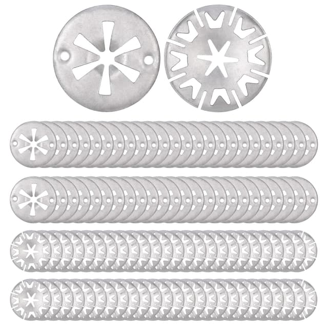 Zocipro 100 Stück Klemmscheiben Hitzeschutzblech, Metall Star lock Sicherungsscheiben, zur Befestigung von Clips und Hitzeschutzblech Reparatursatz unter der Haube für VW, Verschiedene Autos 100pcs
