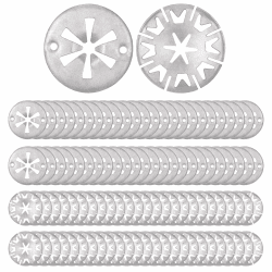 Zocipro 100 Stück Klemmscheiben Hitzeschutzblech, Metall Star lock Sicherungsscheiben, zur Befestigung von Clips und Hitzeschutzblech Reparatursatz unter der Haube für VW, Verschiedene Autos 100pcs Angebot bei HelloDeals