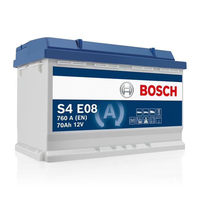 Bosch S4E08 Autobatterie 70 Ah - 760 A - 12 V, EFB Blei-Säure-Batterie für Fahrzeuge mit Start-Stopp-Automatik - Polarität: links - rechts +, 278 x 175 x 190 mm Einzigartig