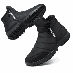 Winterstiefel Herren Winterschuhe Schneestiefel Warm Gefüttert Wanderschuhe Schneestiefel Wanderschuhe rutschfest Trekkingschuhe Stiefel Outdoor Wanderstiefel Leichte Boots 43 EU Schwarz