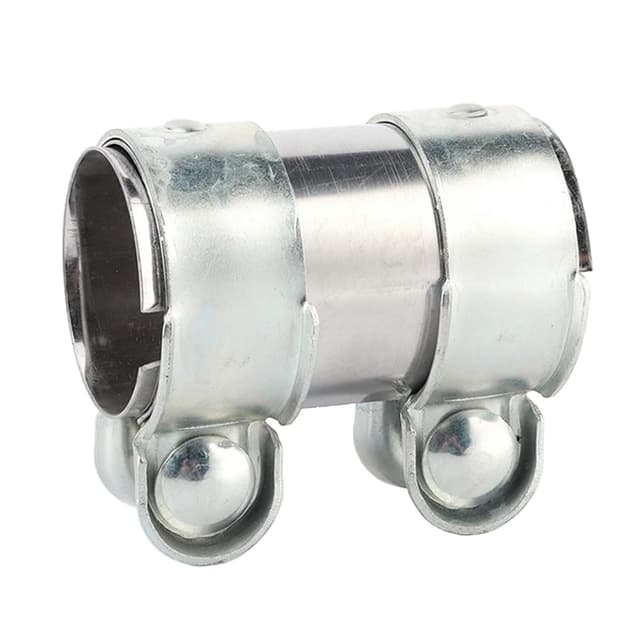 MOCNT Auspuffschelle 42mm Edelstahl Auspuffrohrschelle Doppelschelle Abgasrohrverbinder Auto Auspuffschelle Schalldämpfer Bandschelle Silber 42mm x 95mm