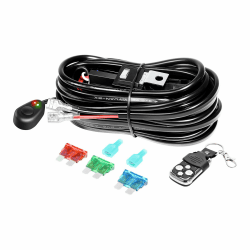 RIGIDON Kabelbaum Kabelsatz Relais Adapter für KFZ Scheinwerfer Arbeitsscheinwerfer Tagfahrleuchten Lichtleisten DC 12V/40A 18AWG, On-Off-Fernbedienungsschalter (Modell B für 1 Lampe) Angebot bei HelloDeals