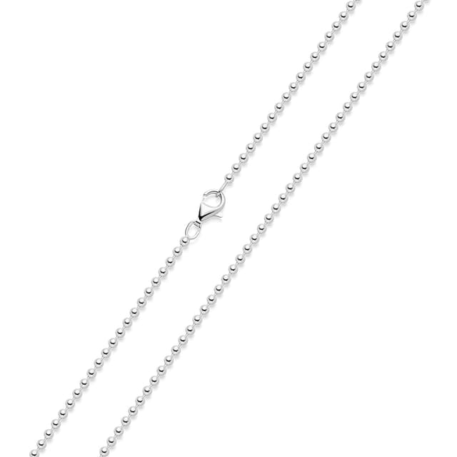 MATERIA 2,7mm Kugelkette Silber 925 hochglänzend - Halskette Damen Collier in 40-70cm mit Box #K10 50.0 Zentimeter