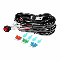 RIGIDON Kabelbaum Kabelsatz Relais Adapter für KFZ Scheinwerfer Arbeitsscheinwerfer Tagfahrleuchten Lichtleisten DC 12V/40A 18AWG (Modell C für 2 Lampe) Angebot bei HelloDeals