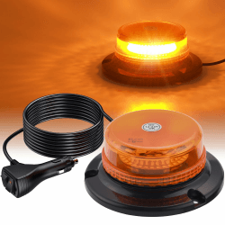 AUTOUTLET 36 LED Rundumleuchte, 12/24V Gelb Rundumleuchte LED Warnleuchte mit Magnet, 9 Modi, 5M Kabel, E57 Mark & Wasserdicht IP65, Warnlicht Blinkleuchte für Auto LKW Traktor Golfwagen SUV Angebot bei HelloDeals