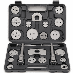 DASBSTE 23-TLG. Universal Bremskolbenrücksteller Satz - Profi Bremskolben Rückstellwerkzeug für Bremssattel & Bremszylinder – KFZ Bremskolben Werkzeug mit Links- & Rechtsgewinde (Schwarz) Angebot bei HelloDeals