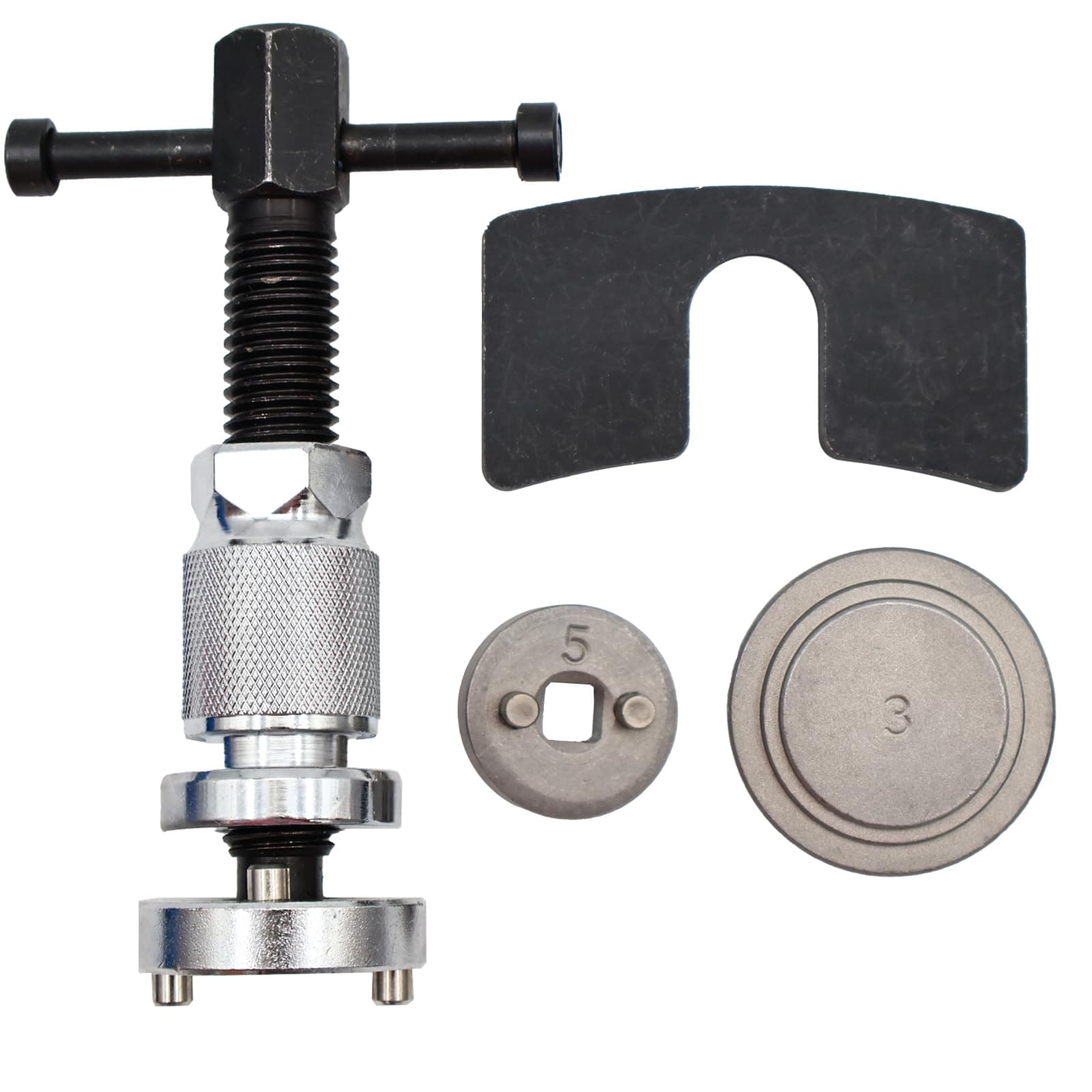 DASBSTE Bremskolbenrücksteller Set, Bremskolben Rückstellwerkzeug, Rechtsdrehender Kolbenrücksteller zum Austausch von Bremsbelägen (5-TLG) Angebot bei HelloDeals
