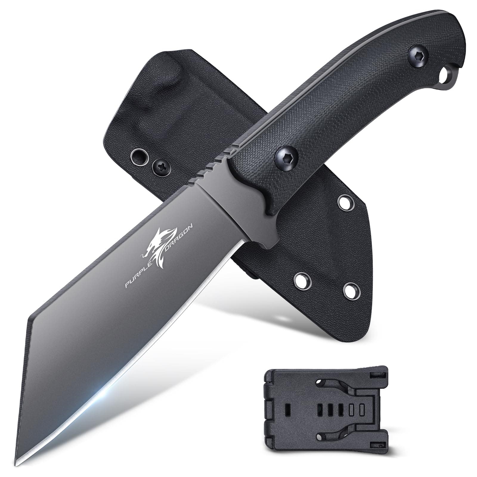 Purple Dragon Outdoor Messer Scharfes Survival Messer, Full Tang Messer, Jagdmesser Geschenk für Männer