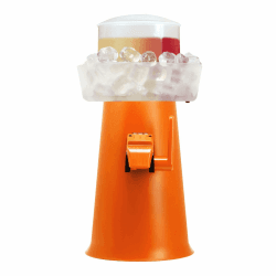 Sprizzer - Aperol Spritz Maschine für Spritz, Dispenser und Mischer mit Eisbehälter für Aperitif, Manuelle Abgabe ohne Elektrizität oder Batterien, Einfach zu Bedienen, Orange, Made in Italy