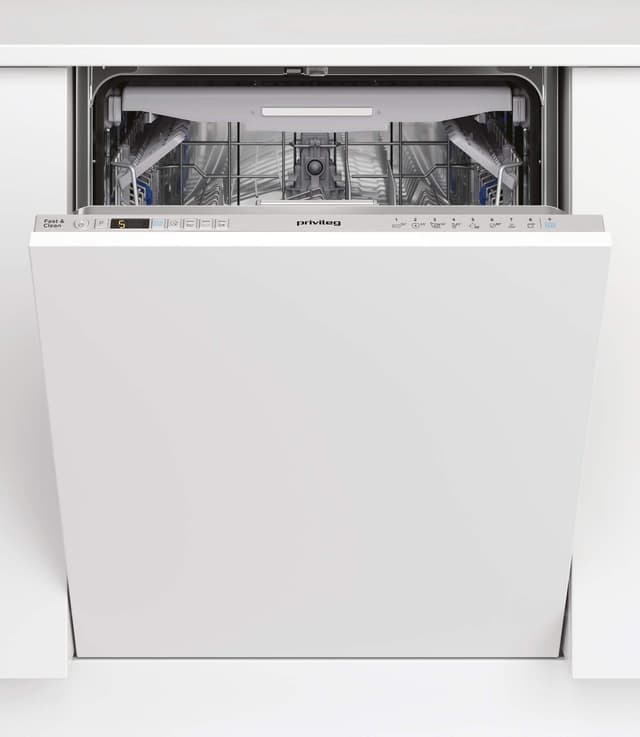 Privileg RIO 3T131 A FE X Vollintegrierbarer Geschirrspüler 60 cm / 14 Maßgedecke / Fast&Clean 28’ / Auto Door / Push&Go / Option Multizone / Startzeitvorwahl / Vollwasserschutz [Energieklasse D]