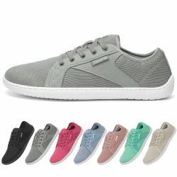 SAGUARO Unisex Knit Barfußschuhe mit Breiter Zehenbox und Zero-Drop Solhe, Luck Ⅰ, Gr. 36-48 43 EU Grau