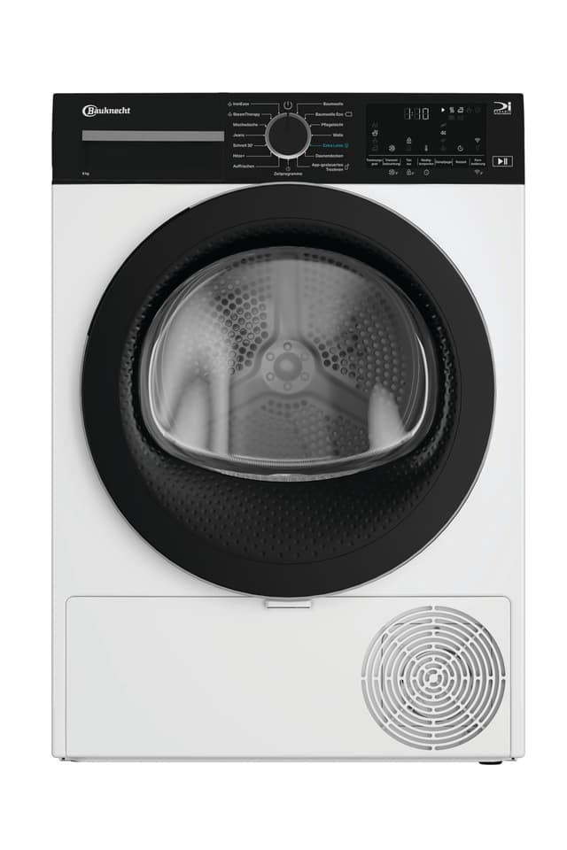 Bauknecht BD 8C WBS Wärmepumpentrockner / 8 kg/Precision Dry - Intelligentes Trocknen/Inverter Motor/HomeWhiz App - schnelle und intuitive Bedienung/Trommelbeleuchtung Nachfolgemodell BD 8C WBS