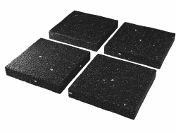 Waschmaschinenunterlage Pads 4 STÜCK 9x9x1 cm - Gummipads Anti Vibrationsdämpfer für Trockner Möbel und Schränke - Lautsprecher Schallschutzmatte - PREMIUM Unterlegscheiben Matte - MADE IN GERMANY 4er Set - 10 mm Angebot bei HelloDeals