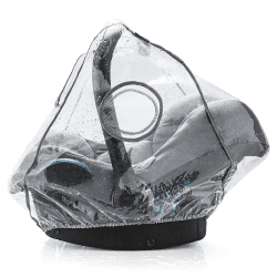 Universal Komfort Regenschutz für Babyschale (z.B. Maxi-Cosi/Cybex/Römer) - gute Luftzirkulation, verschließbares Kontakt-Fenster, Eingriffsöffnung für Tragegriff, PVC-frei Kontaktfenster