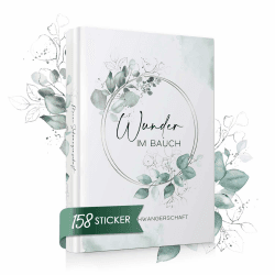 Schwangerschaftstagebuch | Tagebuch für die Schwangerschaft mit 158 Stickern I 120 Seiten für deine Erinnerungen | Design Floral Schwangerschaft - Floral
