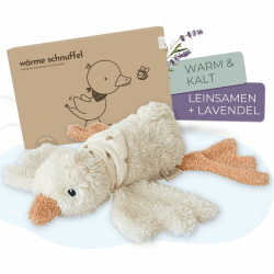 BJORKI Wärmekissen Baby & Kinder - Kuscheltier Wärmekissen mit Leinsamen Füllung für die Mikrowelle - Perfekt als Schlummer Kuscheltier und beruhigendes Kuschelkissen für Wärme & Wohlbefinden Kleine Ente Angebot bei HelloDeals