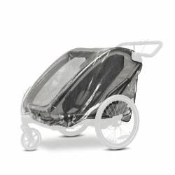 hauck Regenschutz für Bike N Walk Duo Fahrradanhänger 67 x 64 x 100 cm - mit Belüftungslöcher, Reflektierende Umrandung - Schnelle & Einfache Befestigung am Kinderanhänger - Faltbar - Transparent durchsichtig Angebot bei HelloDeals