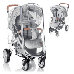 Zamboo Universal Regenschutz Buggy mit vollständiger Frontöffnung - Regenverdeck Kinderwagen & Sportwagen mit Fenster und Doppel Reißverschluss zum Öffnen - transparent, schadstofffrei Angebot bei HelloDeals