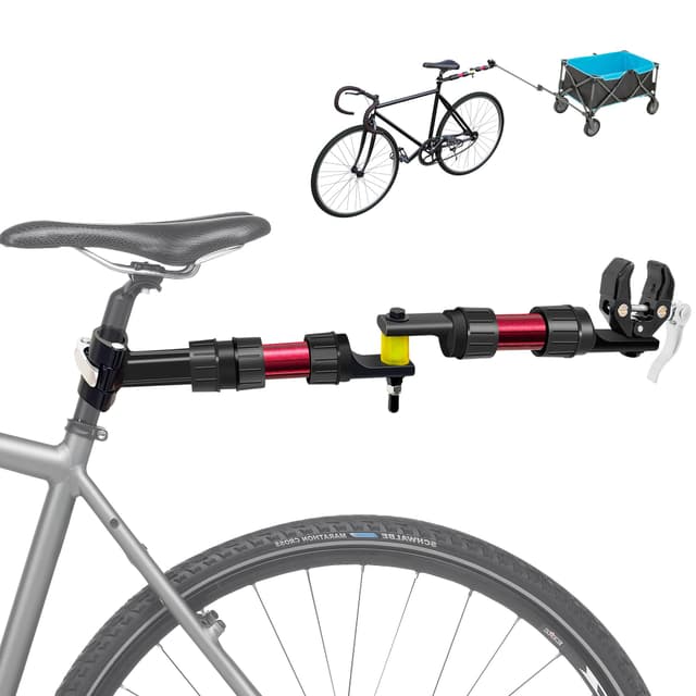 Mimoke Fahrradanhänger Adapter – Modularer Nylon-Komponenten-Design, Dämpfungs- und Lenksystem, für Fahrräder mit Sitzrohrdurchmesser 27-32 mm geeignet