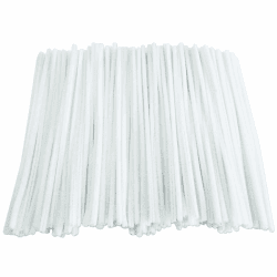 FANGZIDM 200 Stück Pfeifenreiniger Weiß 300x6mm, Pfeifenputzer zum Basteln Kreative DIY Weihnachtsbaum Blumen Tier Dekorationen Angebot bei HelloDeals