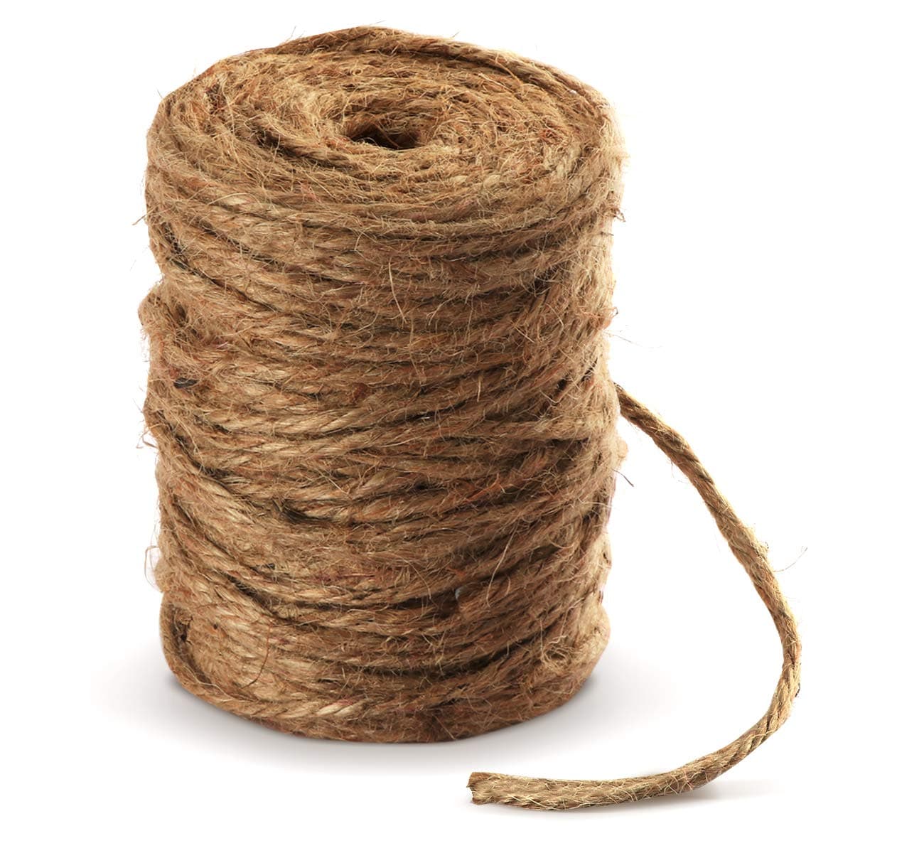 100M Garten Kordel 4 mm JuteSchnur Absofine Natürliche Jute Bastelschnur für Haushalt Garten DIY Kunsthandwerk Dekoration 4mm/100m Angebot bei HelloDeals