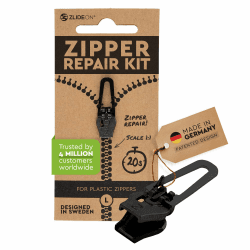 ZlideOn Reißverschluss Zipper Ersatz Reparatur Set – Schwarz Reißverschluss Reparieren Für Kunststoffreißverschlüsse (L/5) 1 Pack - Reissverschluss-Reparatursetgeeignet für Rucksäcke, Taschen und mehr Für Kunststoffreißverschlüsse (L/5) 1 Pack Schwarz Angebot bei HelloDeals