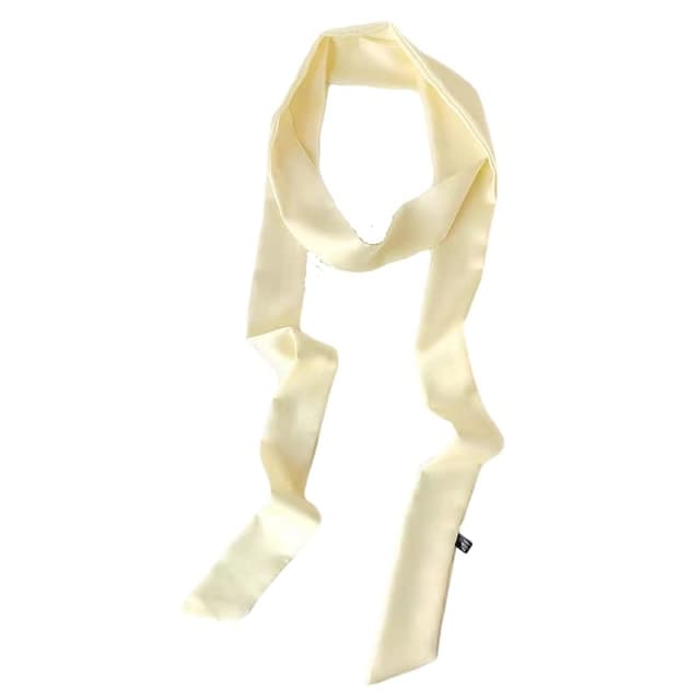 Damen Satin Gürtel 5cm x 195cm Band Imitated Silk Lange Schal Kleid Bund Hut Zubehör Creamy White