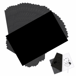 UKOFEW 100 Blatt Kohlepapier, Transferpapier, Schwarzes Kohlepapier Transferpapier, Pauspapier A4, für Holz, Papier, Leinwand (21 x 29,7CM) Angebot bei HelloDeals
