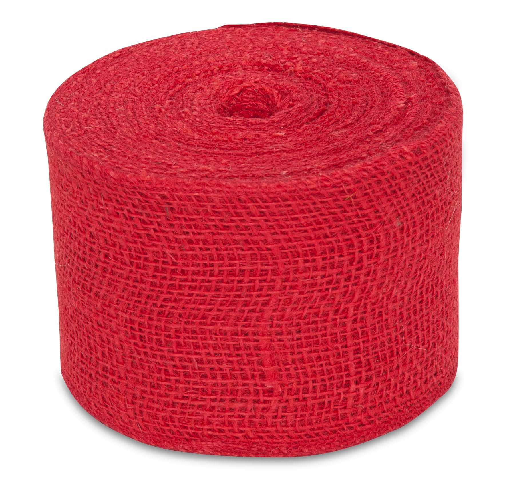 Jute-Wickelstreifen 10cm x 25m rot Rot Single