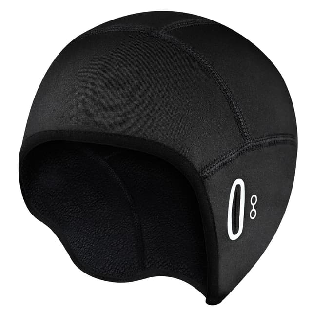 Fahrradmütze Fahrrad Helm MüFahrradmützetze Radmütze Unterziehmütze Herren/Damen Fahrrad Kappe Sportmütze Laufmütze Bike Warm Cap Winter Winddichte Wintermütze Atmungsaktiv Helmmütze Schwarz
