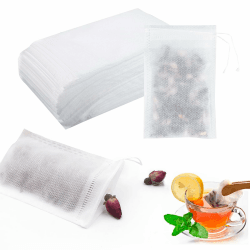 200 Stück Teefilter Papier,Losen Tee Filterbeutel 7 * 9CM Teefilterbeutel zum Selbstbefüllen mit Kordel für Tee, Blumentee, Kaffee, Gewürze usw. (7 * 9CM) 7*9CM