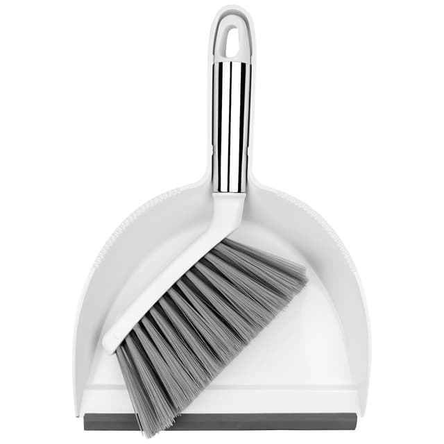 WinGluge Besen und Kehrschaufel Set PP-Material, Handfeger und Schaufel, Kehrblech und Handfeger, Kehrset Kleins, Kehrgarnitur, Tischbesen, Handbesen Schaufel, Handkehrset, Platzsparender Tischkehrset