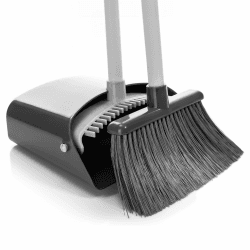 BigDean Kehrschaufel Set mit Besen in Grau – Kehrgarnitur für effektive Bodenreinigung – Besen mit Stiel 90 Grad drehbar 1 Angebot bei HelloDeals