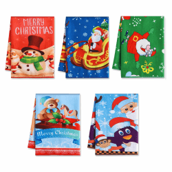 TanYiYi Geschirrtücher für Weihnachtsdeko,5er Weihnachten