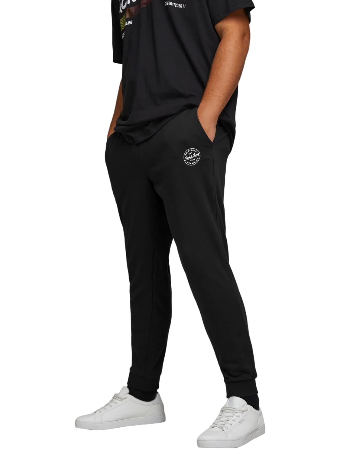 JACK & JONES Male Jogginghose Regular Fit Jogginghose XL Schwarz