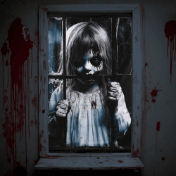 Halloween Deko Gruselig Fensterbilder - Halloween Deko Fenster Vorhang für Outdoor Innen Garten Haustür Tür, 120 x 80cm Helloween Draußen Fensterdeko Türdeko Horror Party Decorations Zubehör Angebot bei HelloDeals
