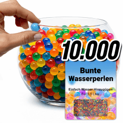 comforder – Wasserperlen für Pflanzen, Bunt Set ca. 10.000 Hydroperlen – Deko Gelperlen für Pflanzen in Vase, Gelkugeln gemischte Farbe Mehrfarbig 10.000 pcs. Angebot bei HelloDeals