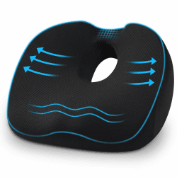 Sitzkissen Orthopädisch, Ergonomisches Hämorrhoiden Sitzkissen mit Loch & U Förmigem Design, Steißbeinkissen Hergestellt aus Hochdichtem Memory Schaum Entlastung des Steißbeins,für Auto Bürostuhl