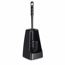 kela Klobürste mit Behälter halbseitig geöffnet, 38 cm, Toilettenbürste, WC Bürstengarnitur Levin, schwarz Angebot bei HelloDeals