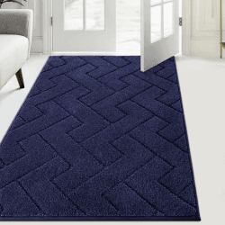 FCSDETAIL Schmutzfangmatte Innen 86 x 150 cm, rutschfeste Fußmatte, waschbar Sauberlaufmatte, absorbierend Türmatte, Fussmatte Teppich für Hund, Eingang, Haustür & Flur 86 x 150 cm (Rechteckig) Blau Angebot bei HelloDeals