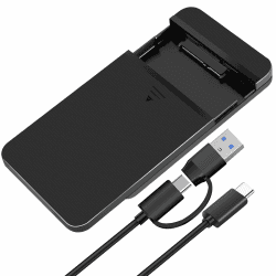 YIIFELL Festplattengehäuse SSD Gehäuse 2,5 Zoll Gehäuse USB C 3.2 Gen 2 / USB Typ-A auf SATA III bis zu 10 Gbps Externes Gehäuse für SSD und HDD in Höhe 9.5mm/7mm Werkzeugfreie Montage Angebot bei HelloDeals