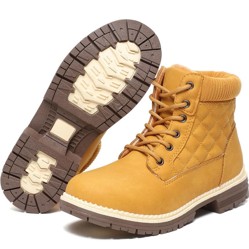 ziitop Winterschuhe Damen Schneestiefel Damen Kurzschaft Stiefel Wasserdicht Warm Gefüttert Winterstiefel Bequem Rutschfeste Winterstiefel Outdoor Schuhe 36-42EU 39 EU Braun